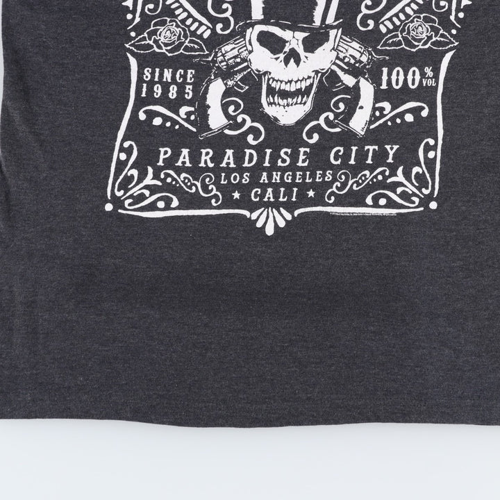 Bravado GUNS N' ROSES Skull Pattern Band T-Shirt (Men's Size M) cotton black type Vintage Second Hand