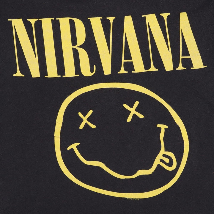 tultex NIRVANA band T-shirt, men's size S cotton black type Vintage Second Hand