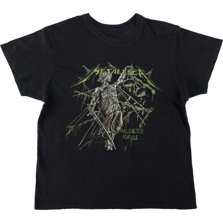 METALLICA Metallica Band T-shirt Band T Men's M size unclear black type Vintage Second Hand