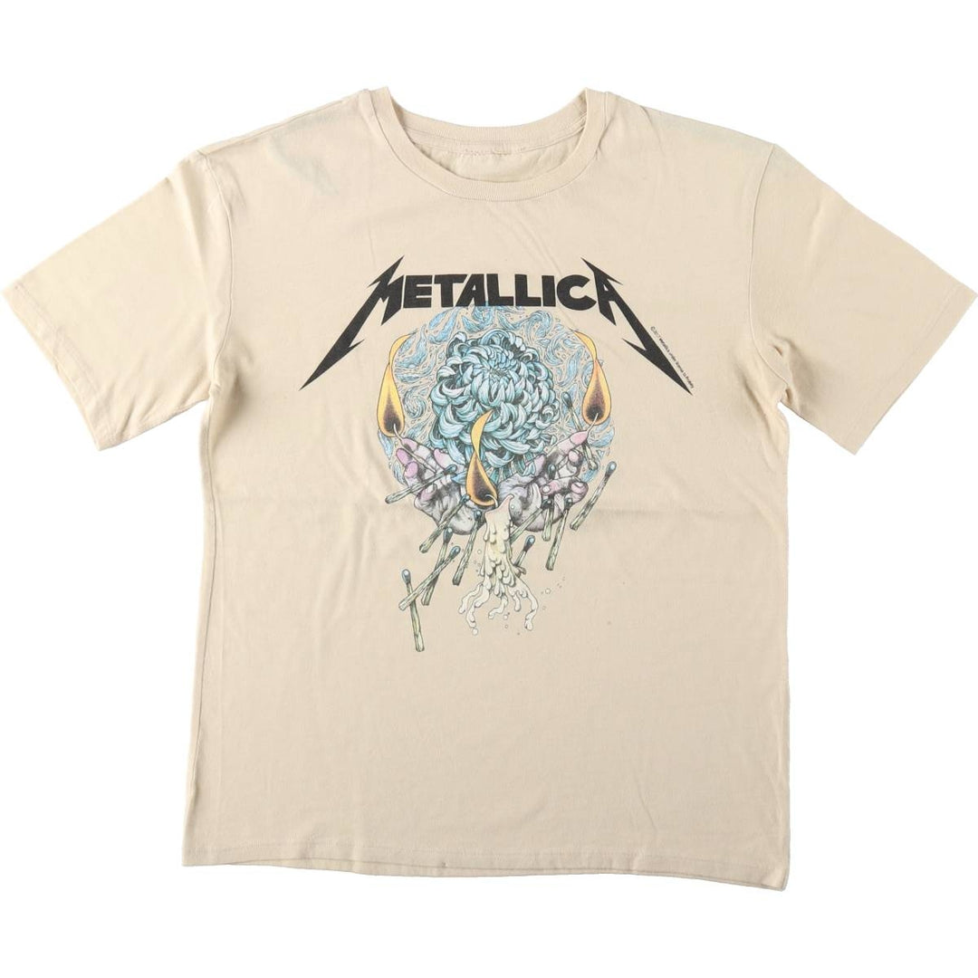 METALLICA Metallica Band T-shirt Band T Men's S size unclear Beige type Vintage Second Hand