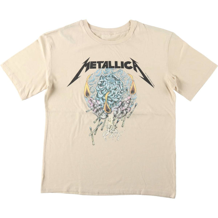 METALLICA Metallica Band T-shirt Band T Men's S size unclear Beige type Vintage Second Hand