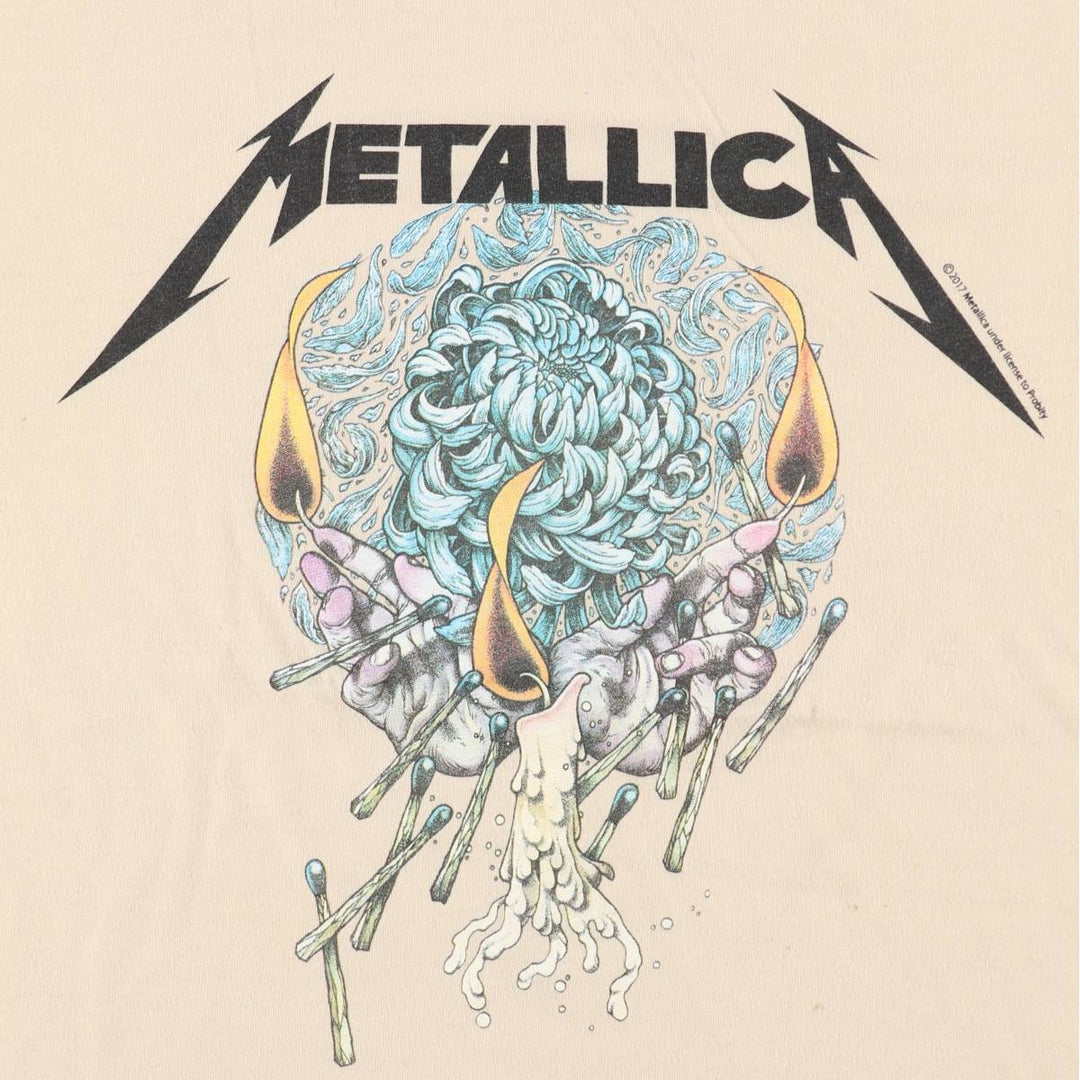 METALLICA Metallica Band T-shirt Band T Men's S size unclear Beige type Vintage Second Hand