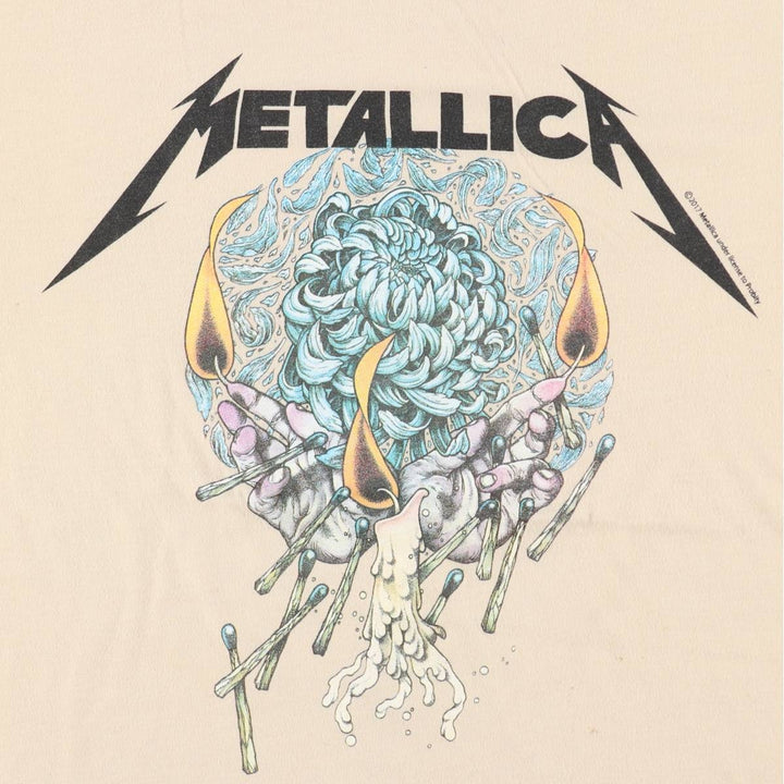 METALLICA Metallica Band T-shirt Band T Men's S size unclear Beige type Vintage Second Hand
