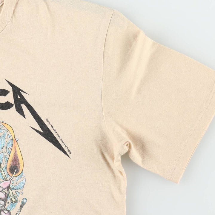 METALLICA Metallica Band T-shirt Band T Men's S size unclear Beige type Vintage Second Hand