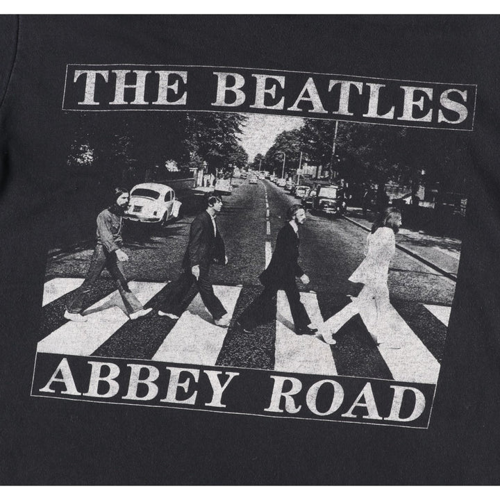 THE BEATLES Band T-shirt, Men's M size cotton black type Vintage Second Hand