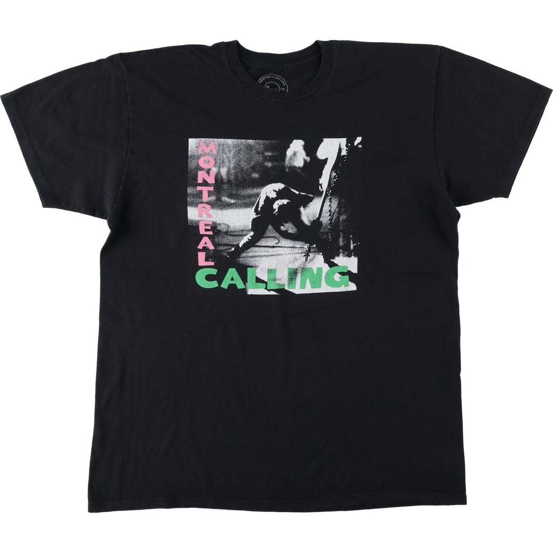 THE CLASH band t-shirt, men's size L (approx.) unclear black type Vintage Second Hand