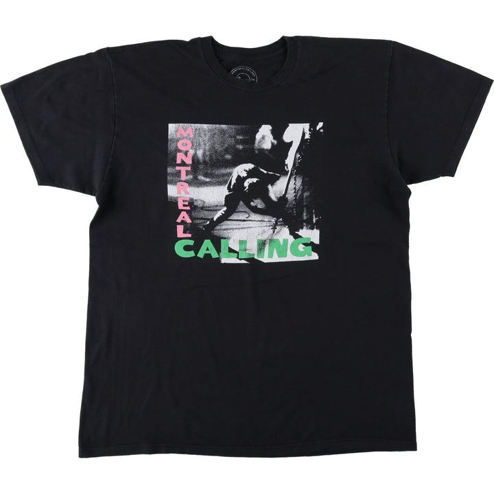 THE CLASH band t-shirt, men's size L (approx.) unclear black type Vintage Second Hand