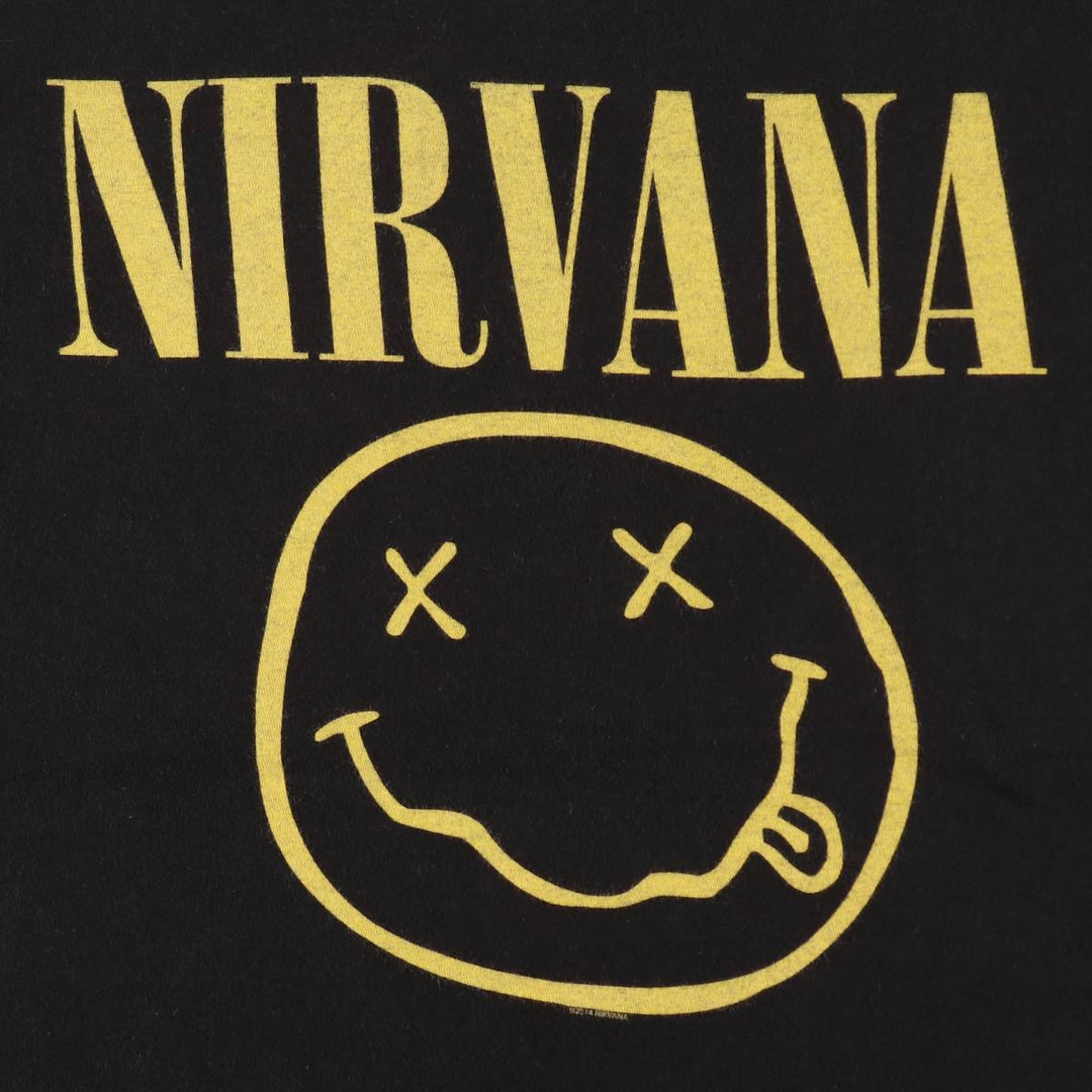 NIRVANA Nirvana Band T-shirt, Band T, Men's M size unclear black type Vintage Second Hand