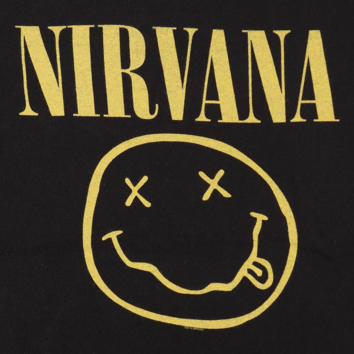 NIRVANA Nirvana Band T-shirt, Band T, Men's M size unclear black type Vintage Second Hand