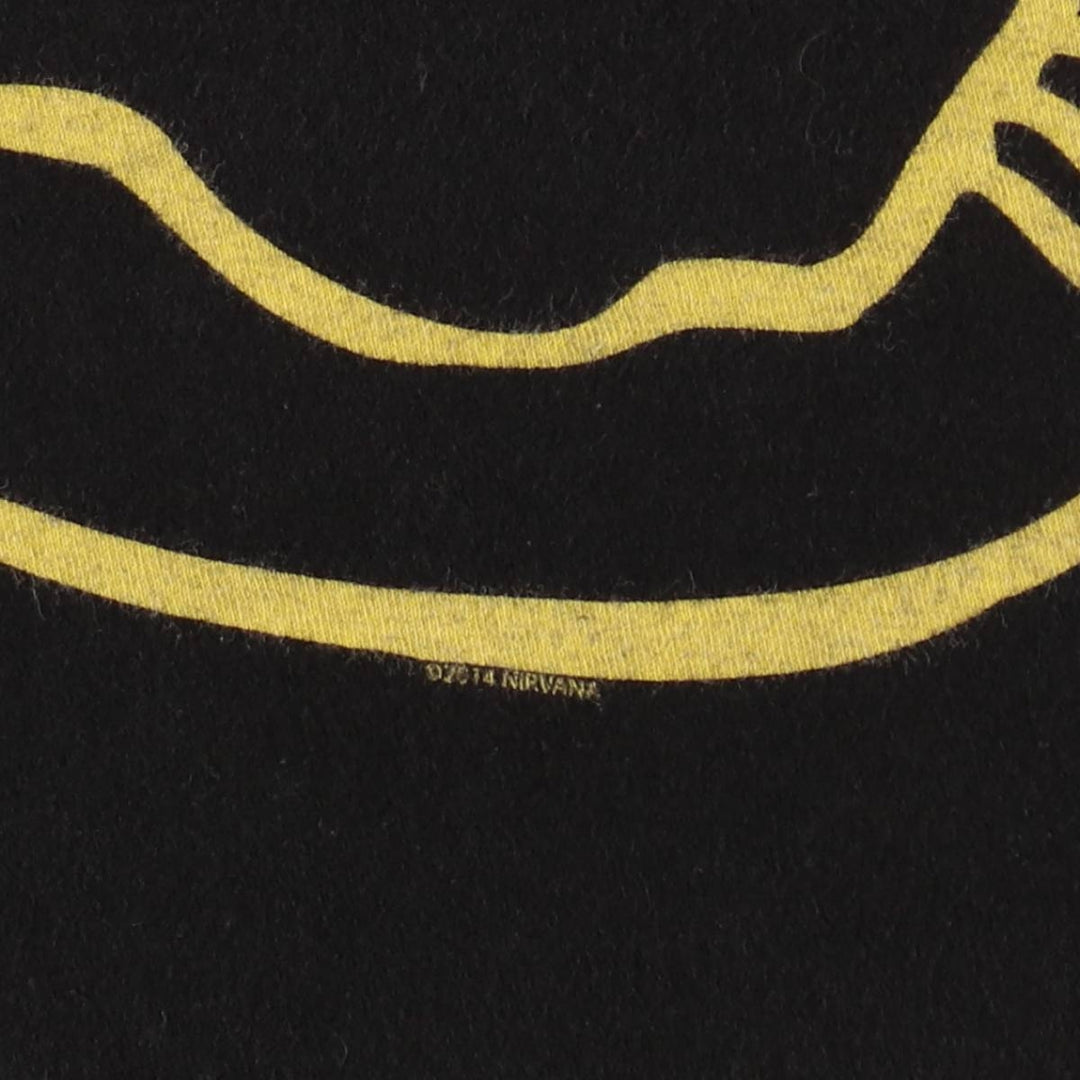NIRVANA Nirvana Band T-shirt, Band T, Men's M size unclear black type Vintage Second Hand