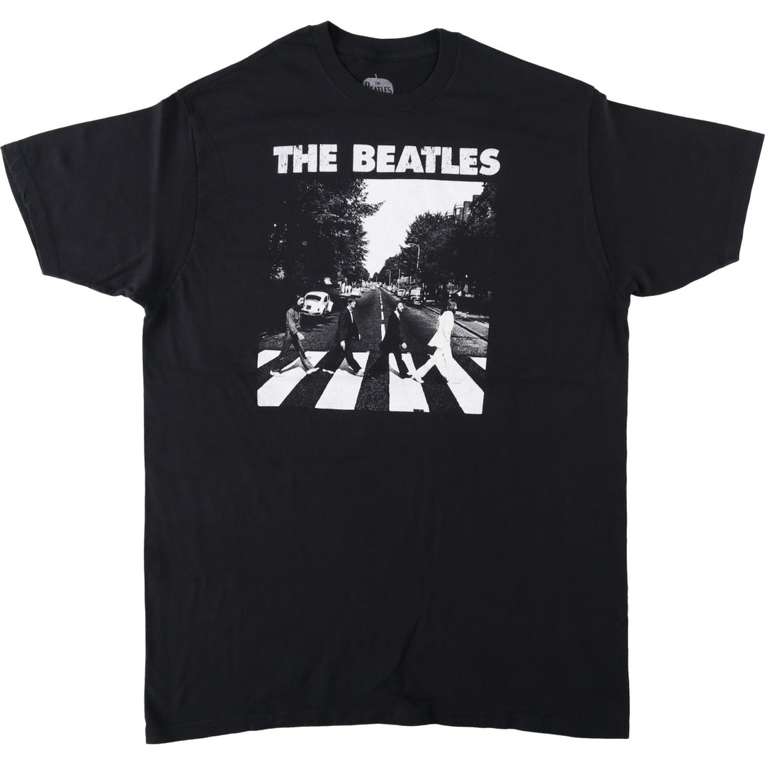 THE BEATLES Band T-shirt, Band T, Men's XL size cotton black type Vintage Second Hand