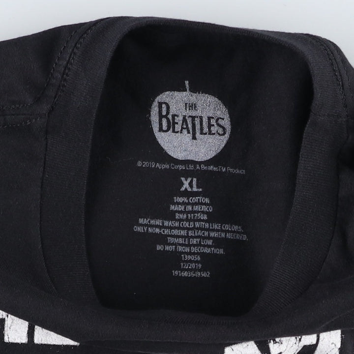 THE BEATLES Band T-shirt, Band T, Men's XL size cotton black type Vintage Second Hand