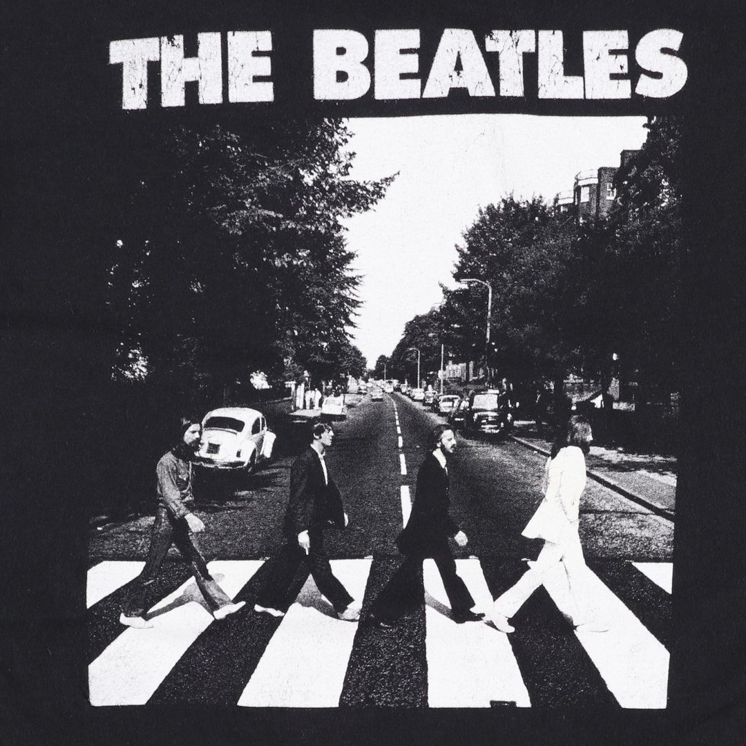 THE BEATLES Band T-shirt, Band T, Men's XL size cotton black type Vintage Second Hand