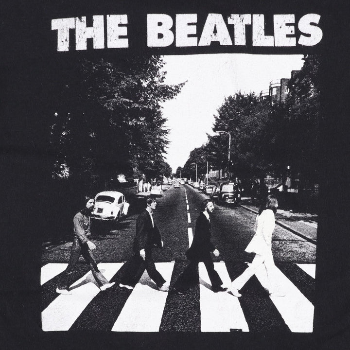 THE BEATLES Band T-shirt, Band T, Men's XL size cotton black type Vintage Second Hand