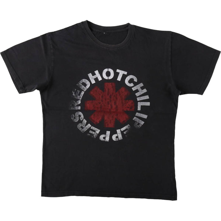 RED HOT CHILI PEPPERS Red Hot Chili Peppers Band T-shirt Band T Men's M size unclear black type Vintage Second Hand