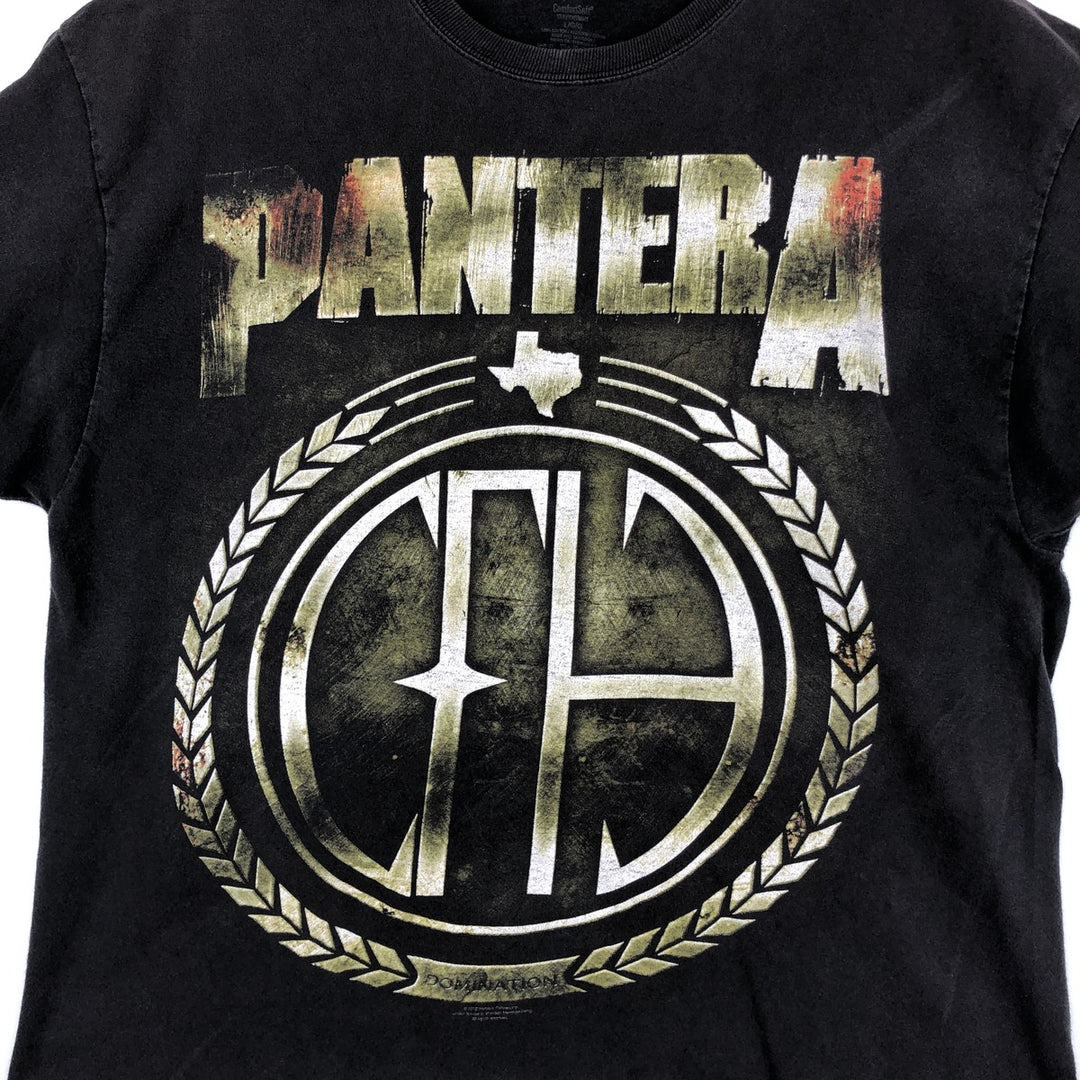Hanes PANTERA Band T-shirt, Men's Size L (approx.) cotton black type Vintage Second Hand