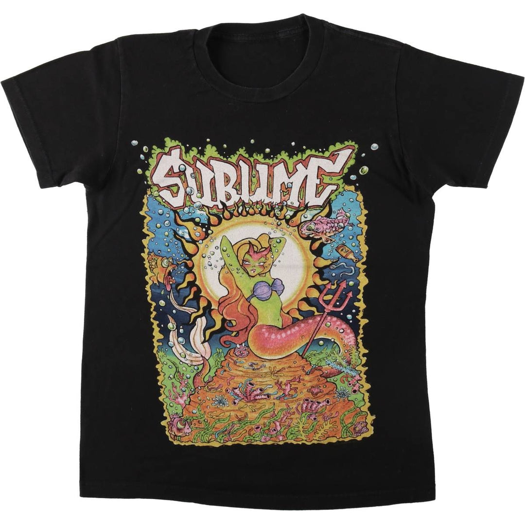 SUBLIME Wrap T-Shirt (Men's Size S) unclear black type Vintage Second Hand