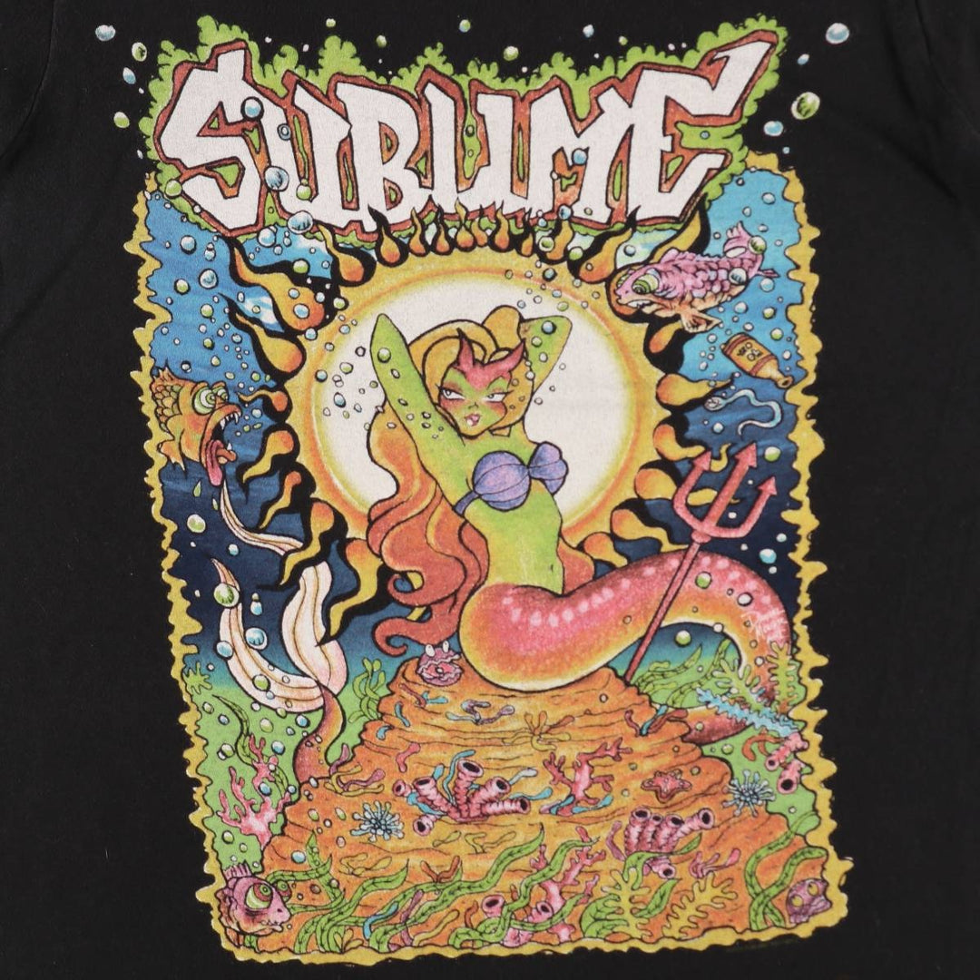 SUBLIME Wrap T-Shirt (Men's Size S) unclear black type Vintage Second Hand