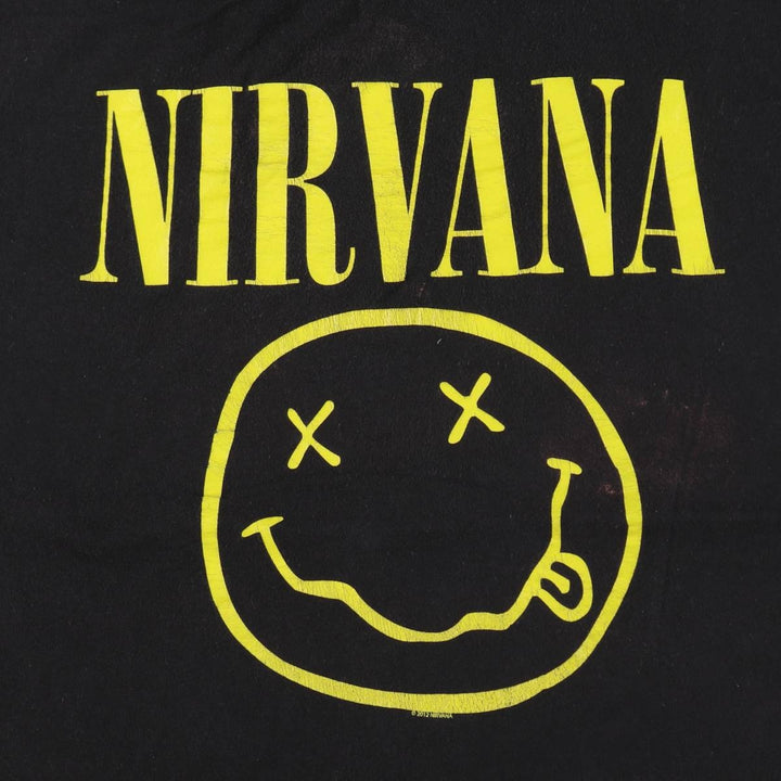 NIRVANA Nirvana Band T-shirt, Band T, Men's M size unclear black type Vintage Second Hand