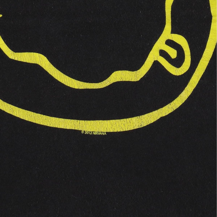 NIRVANA Nirvana Band T-shirt, Band T, Men's M size unclear black type Vintage Second Hand