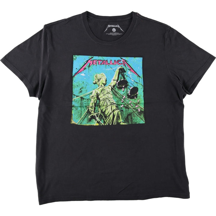 METALLICA Metallica Band T-shirt Band T Men's XL size cotton black type Vintage Second Hand