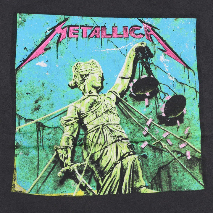METALLICA Metallica Band T-shirt Band T Men's XL size cotton black type Vintage Second Hand