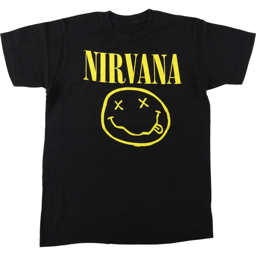 NIRVANA Nirvana Band T-shirt, Band T, Men's XL size unclear black type Vintage Second Hand