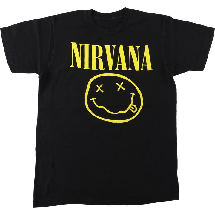 NIRVANA Nirvana Band T-shirt, Band T, Men's XL size unclear black type Vintage Second Hand