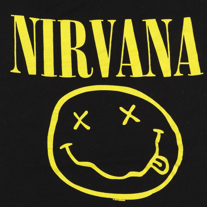 NIRVANA Nirvana Band T-shirt, Band T, Men's XL size unclear black type Vintage Second Hand