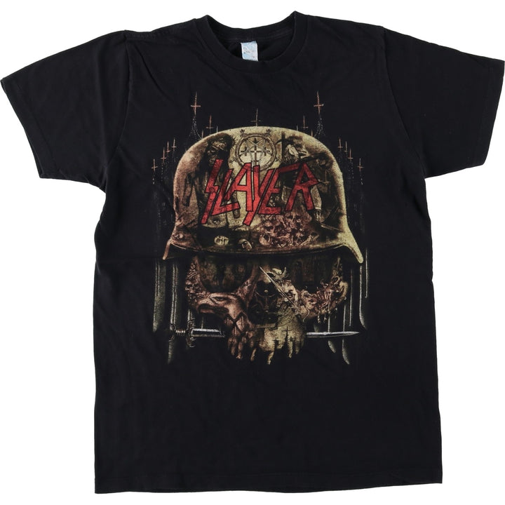 SLAYER Band T-Shirt, Made in USA, Men's Size M (approx.) cotton black type Vintage Second Hand