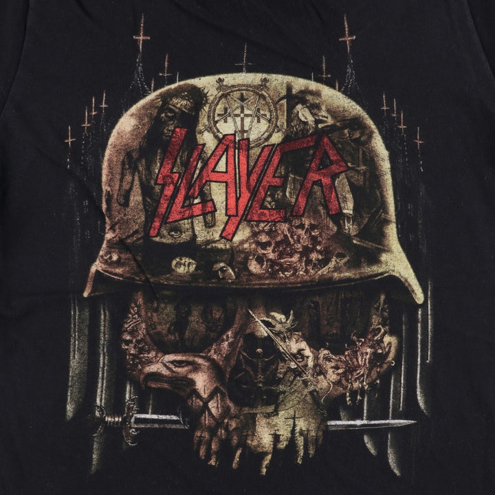 SLAYER Band T-Shirt, Made in USA, Men's Size M (approx.) cotton black type Vintage Second Hand