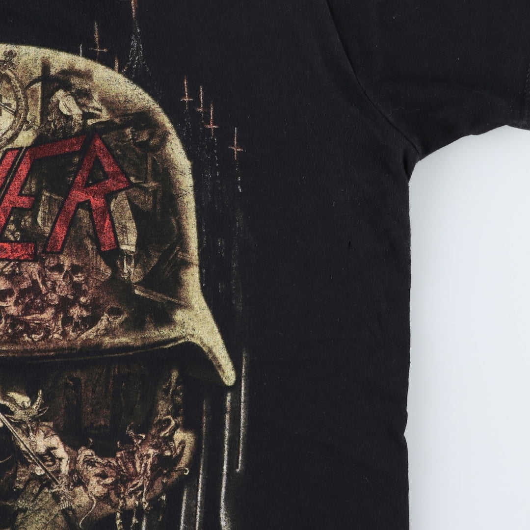 SLAYER Band T-Shirt, Made in USA, Men's Size M (approx.) cotton black type Vintage Second Hand