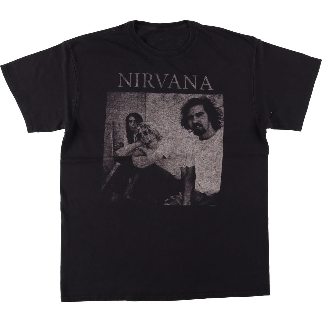 NIRVANA Nirvana Band T-shirt, Band T, Men's XL size unclear black type Vintage Second Hand