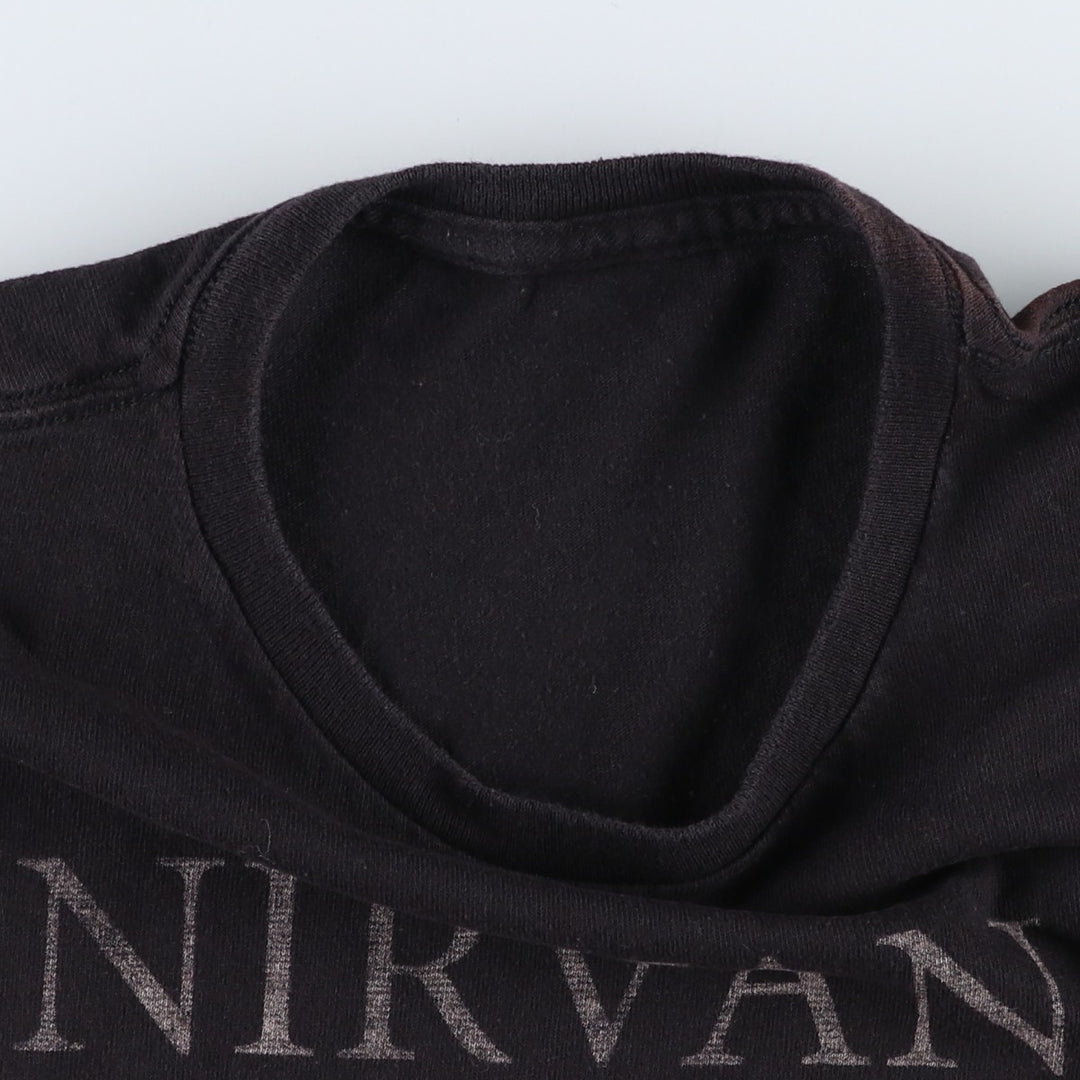 NIRVANA Nirvana Band T-shirt, Band T, Men's XL size unclear black type Vintage Second Hand