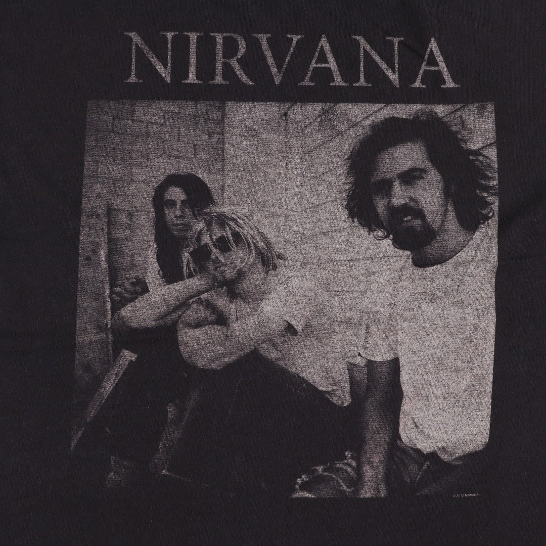 NIRVANA Nirvana Band T-shirt, Band T, Men's XL size unclear black type Vintage Second Hand