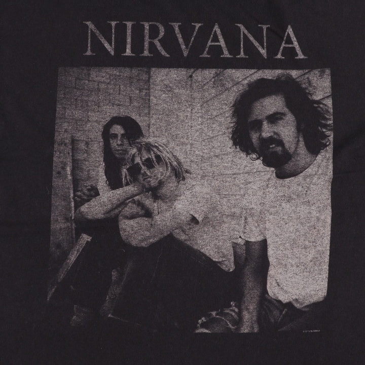NIRVANA Nirvana Band T-shirt, Band T, Men's XL size unclear black type Vintage Second Hand