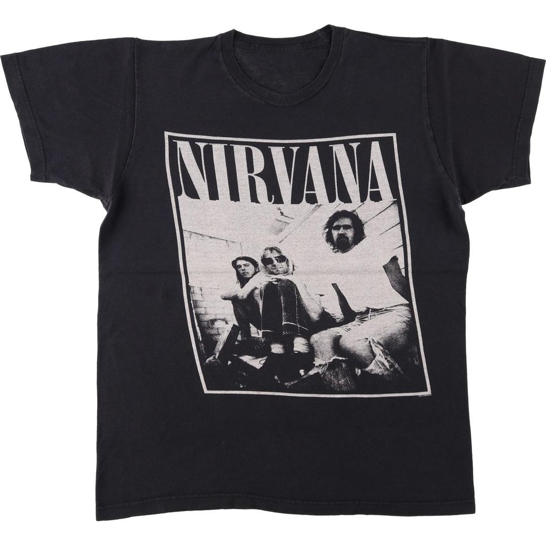 NIRVANA Nirvana Band T-shirt, Band T, Men's XL size unclear black type Vintage Second Hand