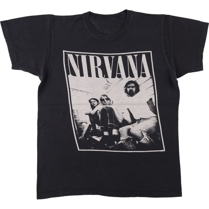 NIRVANA Nirvana Band T-shirt, Band T, Men's XL size unclear black type Vintage Second Hand