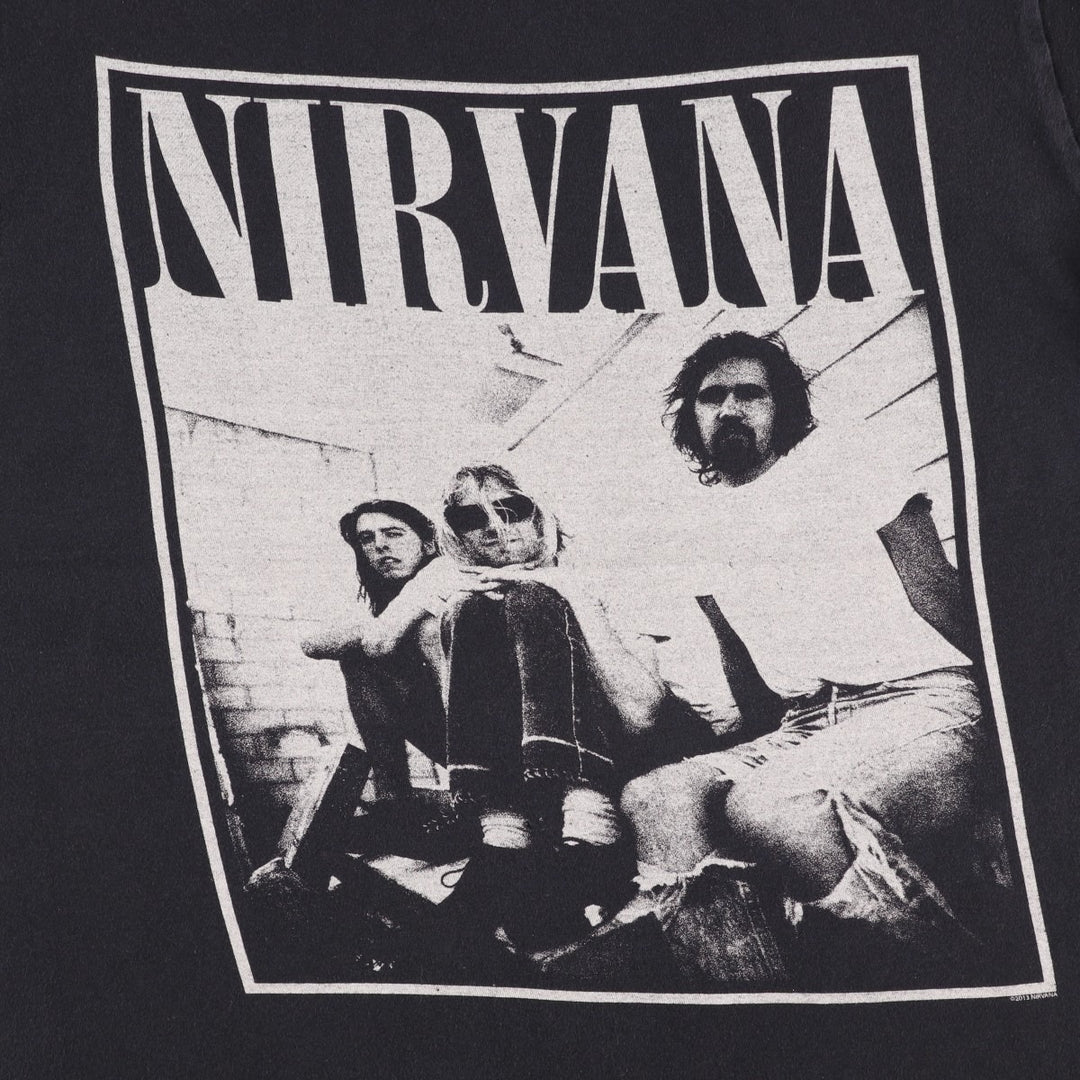 NIRVANA Nirvana Band T-shirt, Band T, Men's XL size unclear black type Vintage Second Hand