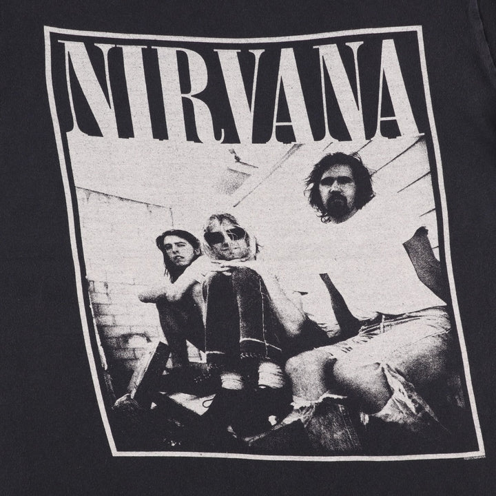 NIRVANA Nirvana Band T-shirt, Band T, Men's XL size unclear black type Vintage Second Hand