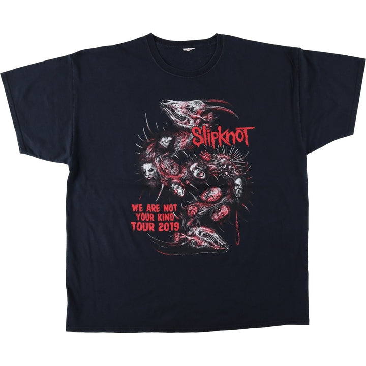Slipknot band t-shirt, men's size XXL equivalent. cotton black type Vintage Second Hand