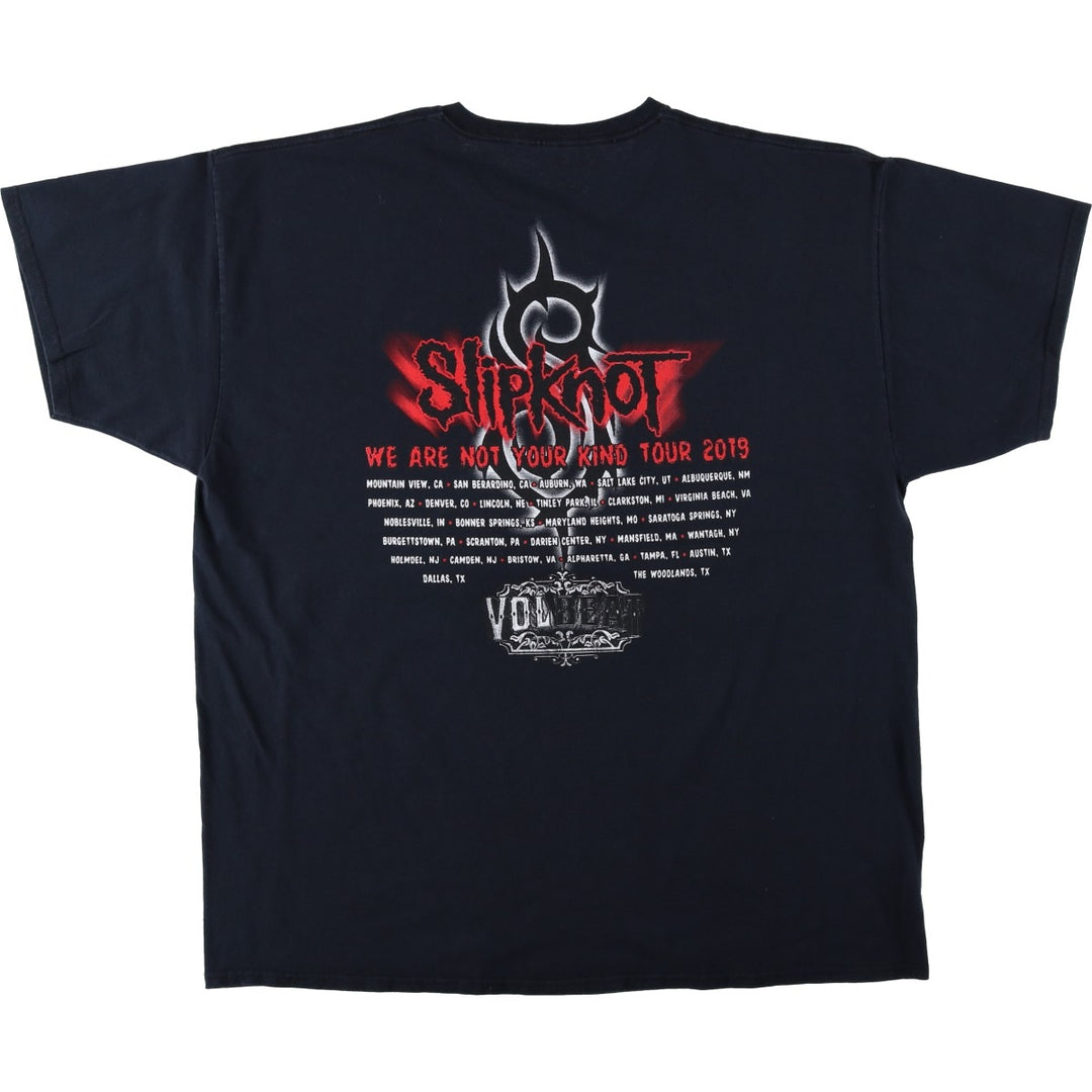 Slipknot band t-shirt, men's size XXL equivalent. cotton black type Vintage Second Hand