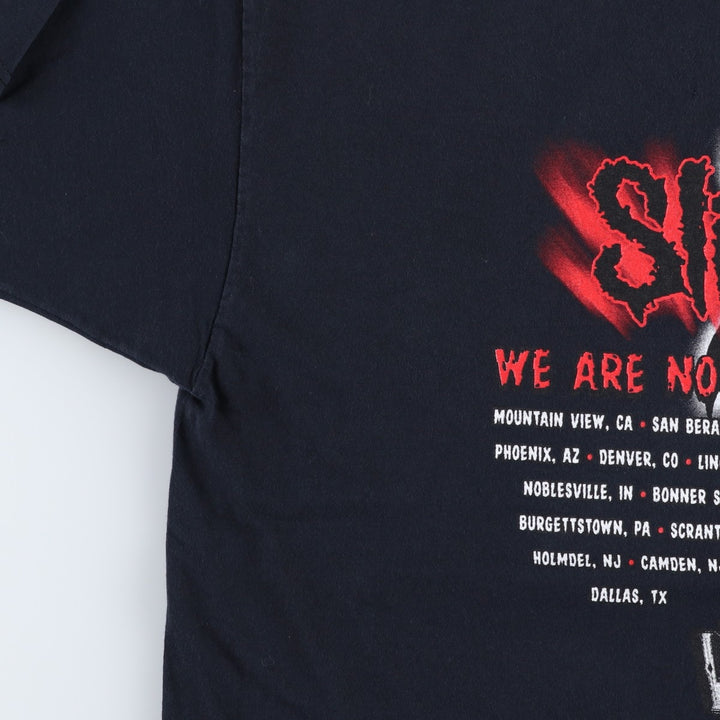 Slipknot band t-shirt, men's size XXL equivalent. cotton black type Vintage Second Hand