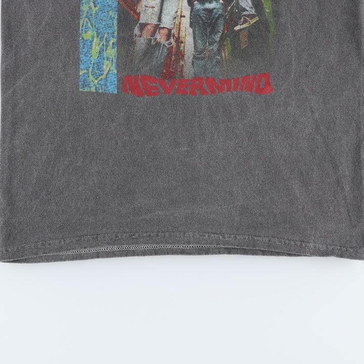 NIRVANA Nirvana Band T-shirt, Band T, Men's S size cotton Charcoal Vintage Second Hand