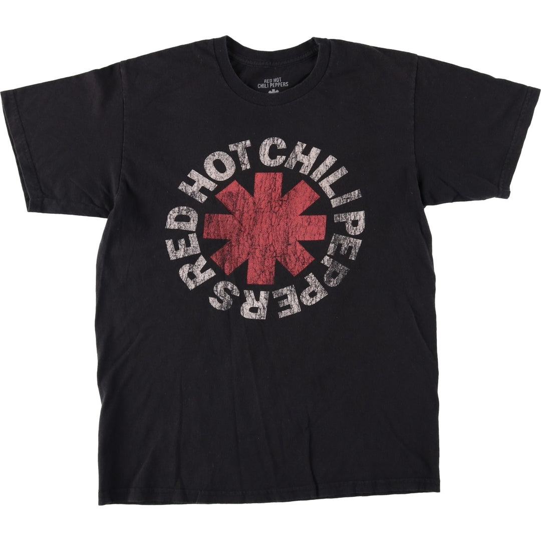 RED HOT CHILI PEPPERS Red Hot Chili Peppers Band T-shirt Band T Men's M size cotton black type Vintage Second Hand