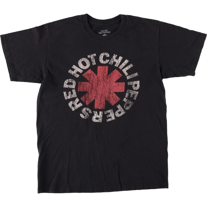 RED HOT CHILI PEPPERS Red Hot Chili Peppers Band T-shirt Band T Men's M size cotton black type Vintage Second Hand