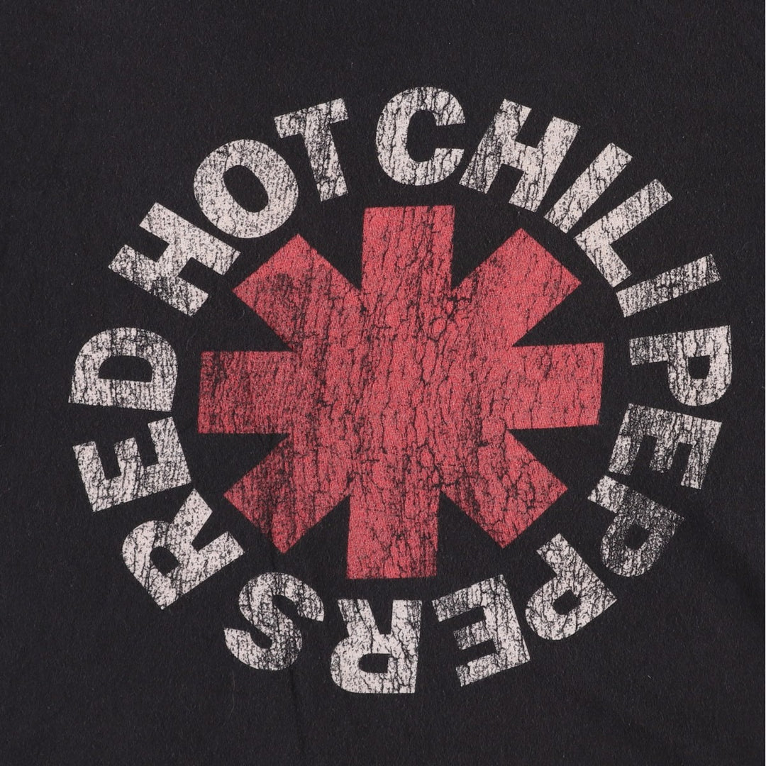 RED HOT CHILI PEPPERS Red Hot Chili Peppers Band T-shirt Band T Men's M size cotton black type Vintage Second Hand
