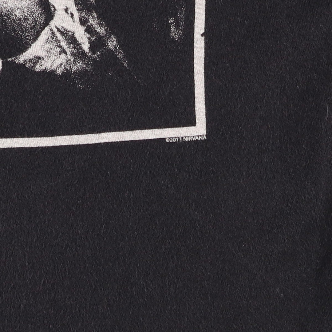 NIRVANA Nirvana Band T-shirt, Band T, Men's L size unclear black type Vintage Second Hand