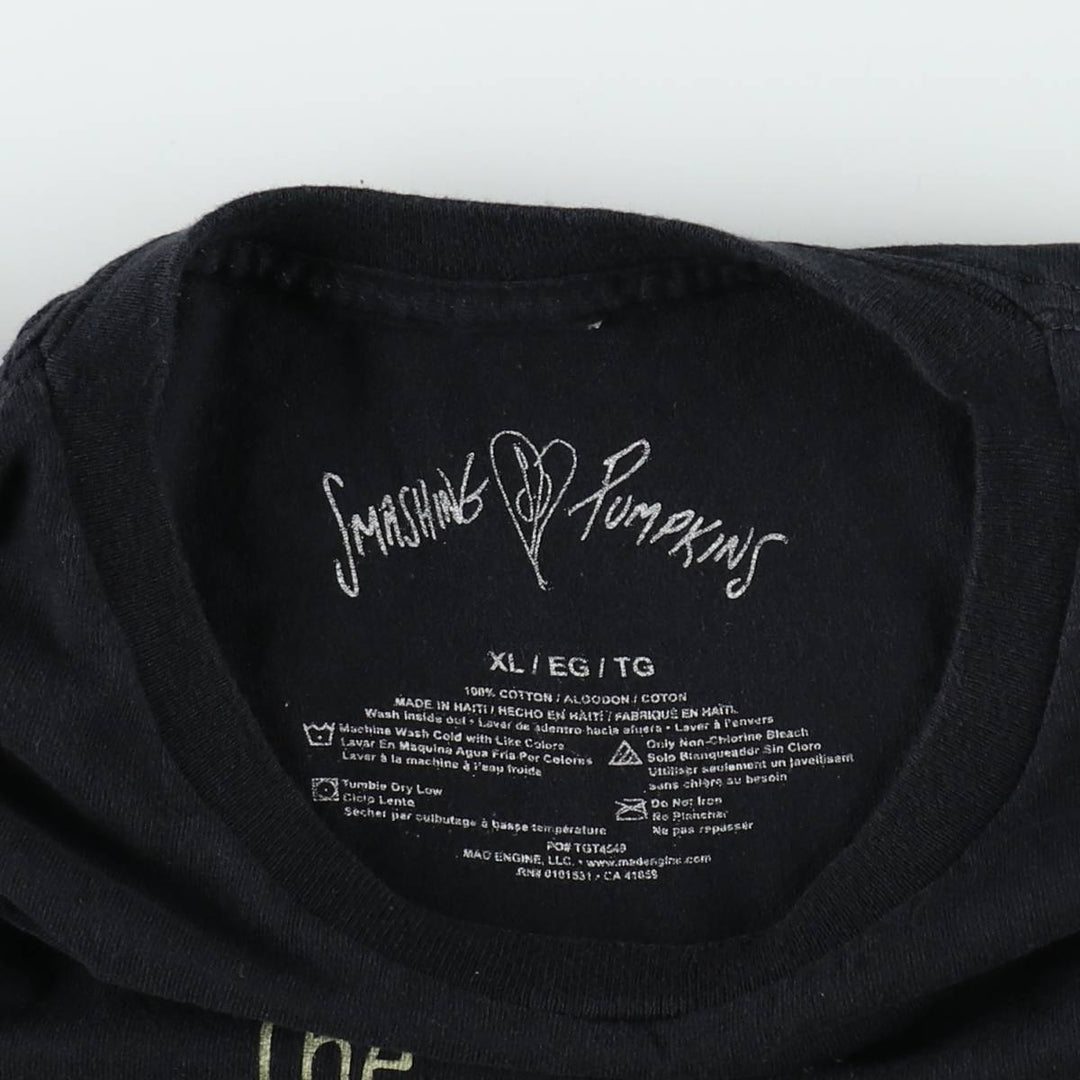 THE SMASHING PUMPKINS Smashing Pumpkins Band T-shirt Band T Men's XL equivalent cotton black type Vintage Second Hand