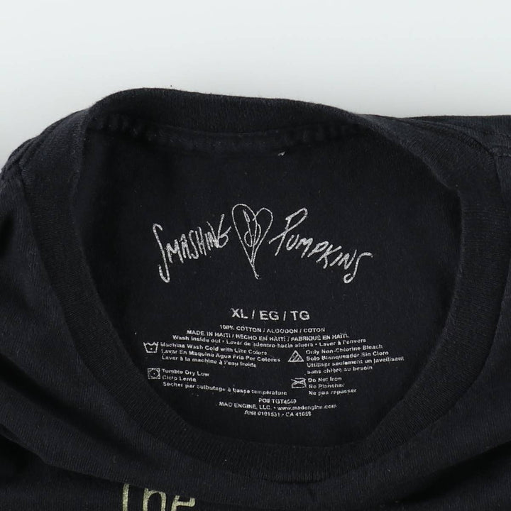 THE SMASHING PUMPKINS Smashing Pumpkins Band T-shirt Band T Men's XL equivalent cotton black type Vintage Second Hand